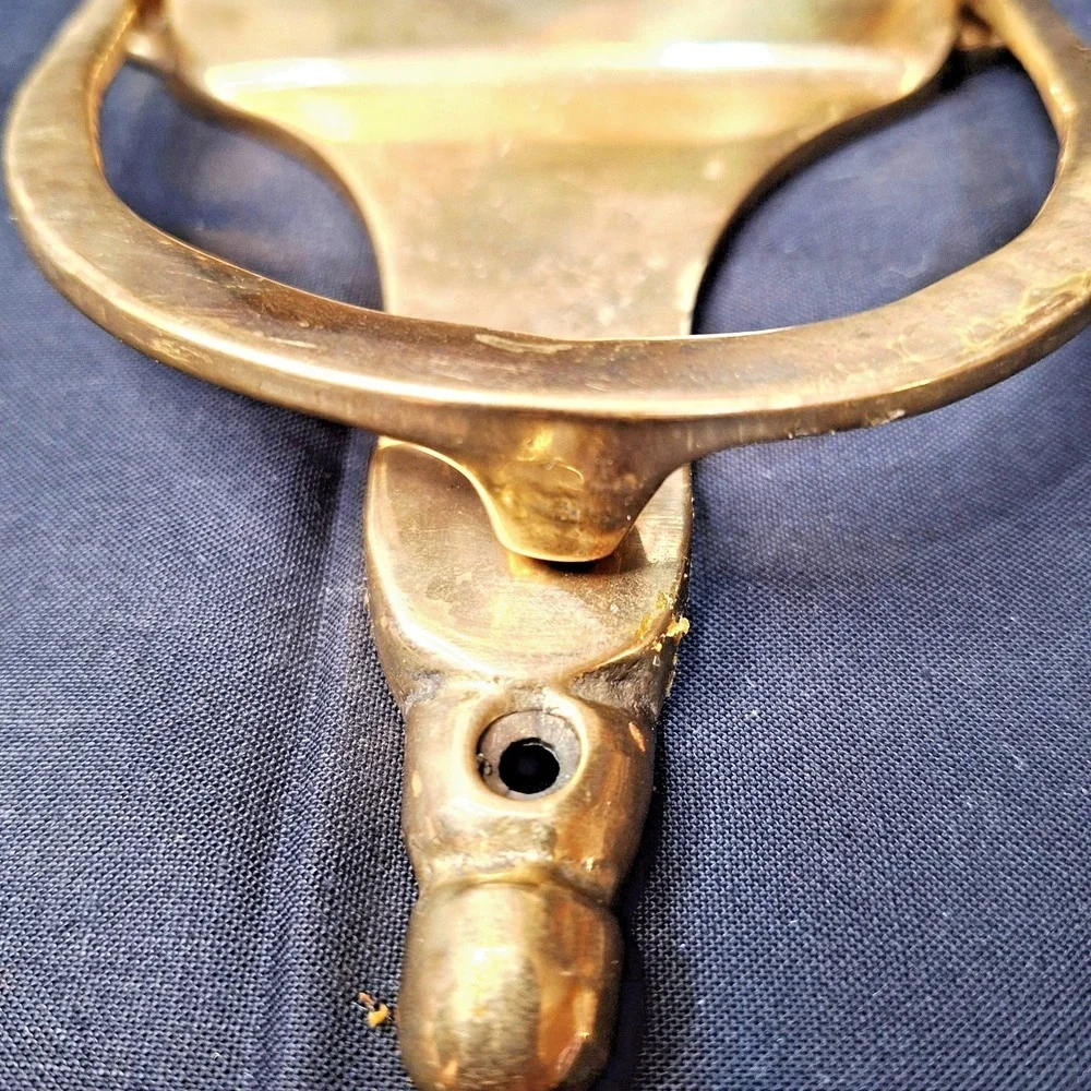 Vintage Solid Brass Federal Style Door Knocker with good‎ Patina Made in Tiawan